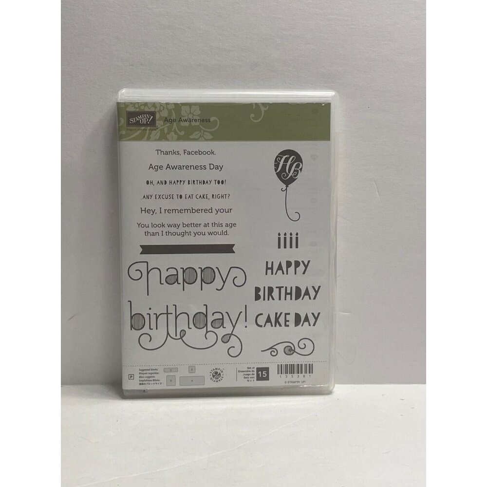 Stampin Up Age Awareness Rubber Stamps Set of 15 #135381 Stampin' Stamping